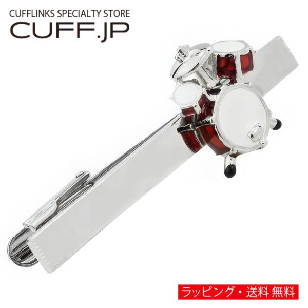 ネクタイピン タイバー レッド ドラム セット タイクリップ タイピン