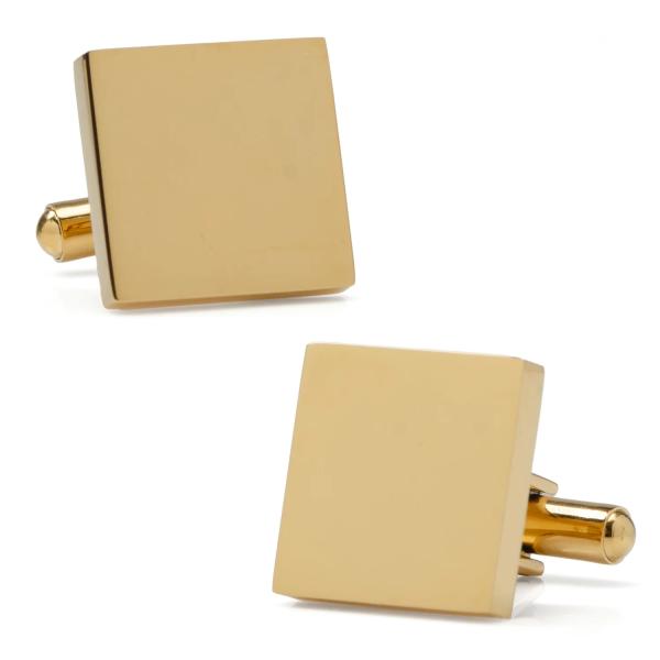 カフス カフスボタン ゴールド ステンレス スクエア カフリンクス Ox &amp; Bull Tradin...