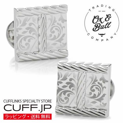 カフス カフスボタン アラベスク デザイン 植物模様 カフリンクス Ox &amp; Bull Tradin...