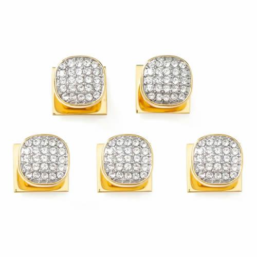 スタッドボタン ステンレス ゴールド パヴェ クリスタル Ox &amp; Bull Trading Co ...