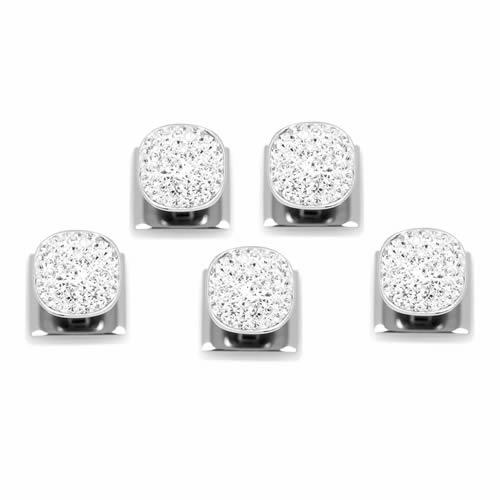 スタッドボタン ステンレス シルバー パヴェ クリスタル Ox &amp; Bull Trading Co ...