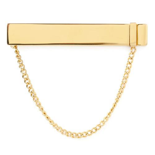 ネクタイピン タイバー ステンレススチール ゴールド チェーン タイクリップ タイピン Ox &amp; B...