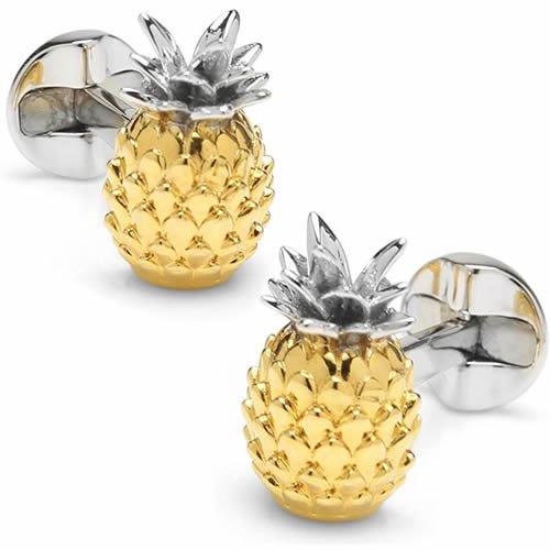 カフス カフスボタン 3D パイナップル カフリンクス Ox &amp; Bull Trading Co