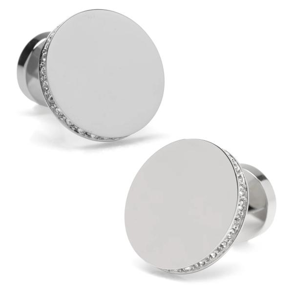 カフス カフスボタン ステンレス パヴェ クリスタル エッジ カフリンクス Ox &amp; Bull Tr...