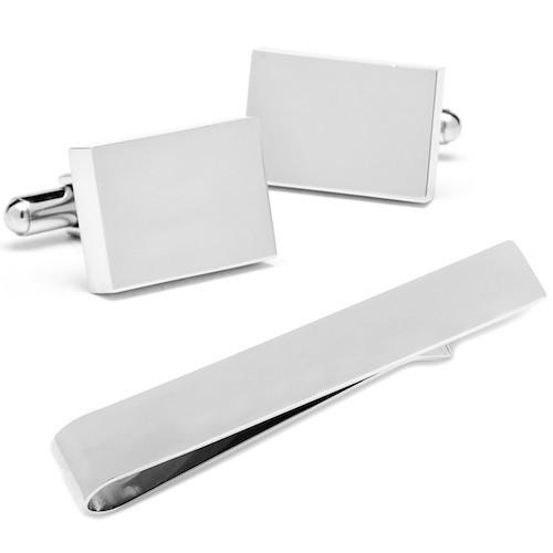 カフス ネクタイピン セット シルバー ステンレス レクタングル カフリンクス Ox &amp; Bull ...