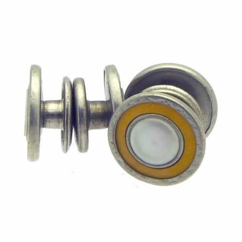 アンティーク カフス カフスボタン スナップリンク イエロー #1606 カフリンクス