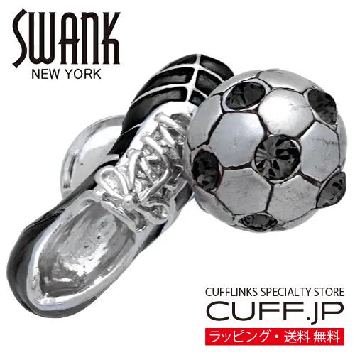 ピンズ ラペルピン スワンク サッカー サッカーシューズ＆ボール ブラック SWANK