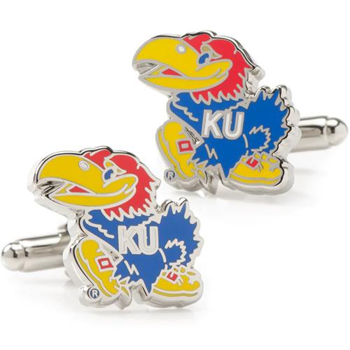 カフス カフスボタン NCAA カンザス大学 カンザス ジェイホークス カレッジ カフリンクス メン...