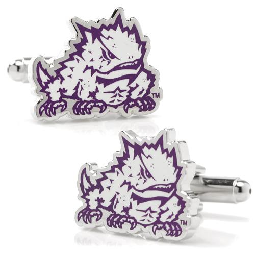 カフス カフスボタン NCAA テキサスクリスチャン大学 ホーンドフロッグ カフリンクス メンズアク...