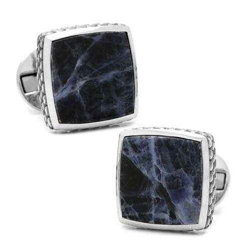 カフス カフスボタン スターリングシルバー ラピス カフリンクス Ox &amp; Bull Trading...