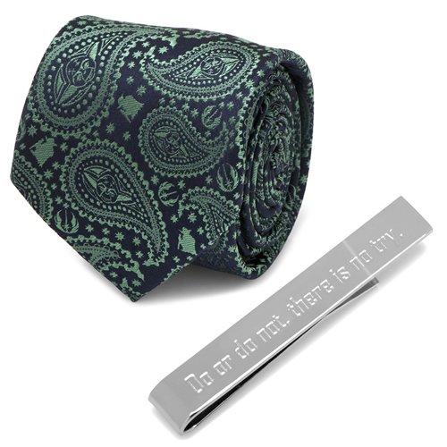 Star Wars スターウォーズ ヨーダ グリーン ペイズリー ネクタイ ネクタイピン セット
