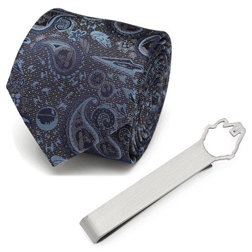 Star Wars スターウォーズ ダースベイダー ペイズリー ブルー ネクタイ ネクタイピン セッ...