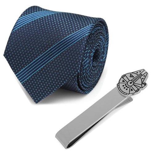 Star Wars スターウォーズ ミレニアム ファルコン ストライプ ネクタイ ネクタイピン セッ...