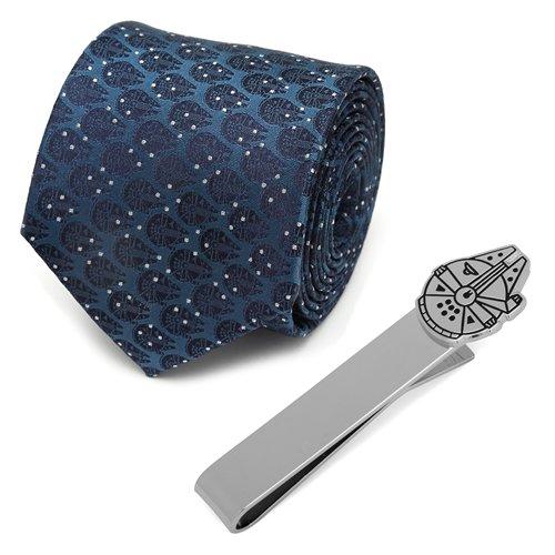Star Wars スターウォーズ ミレニアム ファルコン ドット ブルー ネクタイ ネクタイピン ...