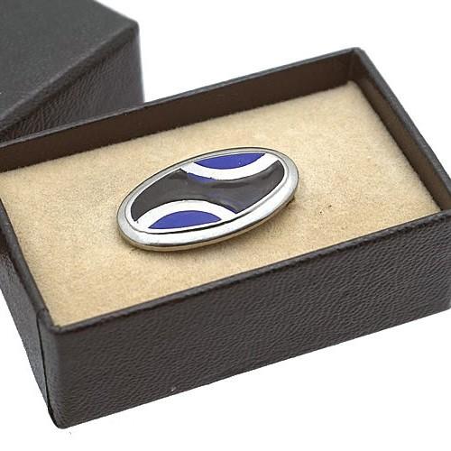 アンティーク ネクタイピン タイバー ラウンド ブルー #488 タイクリップ タイピン