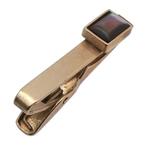 アンティーク ネクタイピン タイバー ゴールド &amp; パープル ストーン #591 タイクリップ タイ...