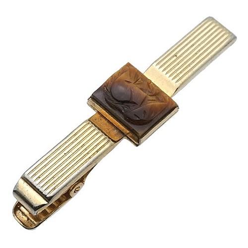 アンティーク ネクタイピン タイバー ゴールド 剣闘士 グラディエーター #597 タイクリップ タ...