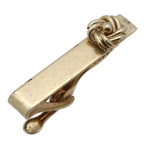 アンティーク ネクタイピン タイバー ゴールド ノット #602 タイクリップ タイピン