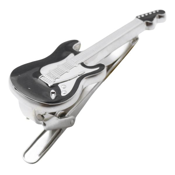 スワンク ネクタイピン タイバー ギター エレキギター ブラック SWANK タイクリップ タイピン