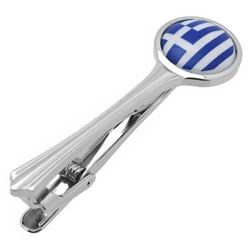 ネクタイピン タイバー ギリシャ 国旗 タイクリップ タイピン