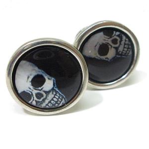 スカルハーフスケルトンカフス（カフスボタン カフリンクス） Basic 5000 クリスマス 爆買