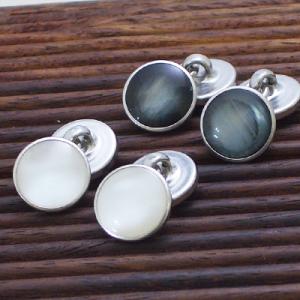 100円カフス （カフスボタン カフリンクス）/お一人様白黒各1セットまで