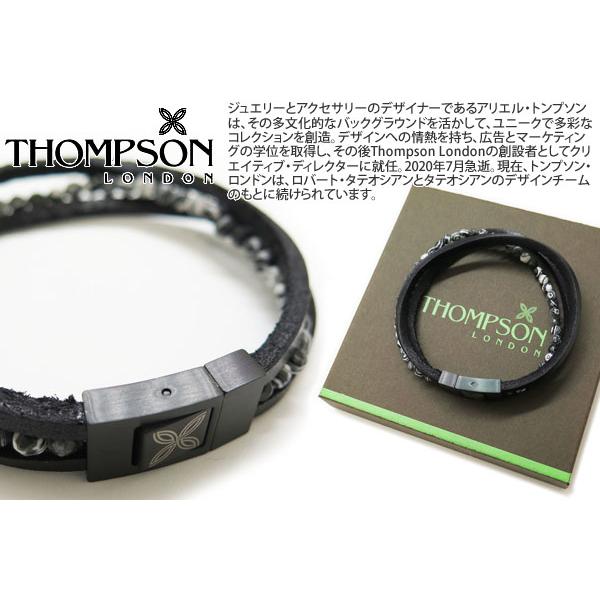 ブランド アクセサリー THOMPSON トンプソン コンビナール ブレスレット（ブラックIP、ブラ...