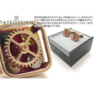 ブランド アクセサリー TATEOSSIAN タテオシアン メカニカル クアトロギアカフス（ローズゴールド＆レッド）(カフスボタン カフリンクス) ブランド 父の日｜cufflink