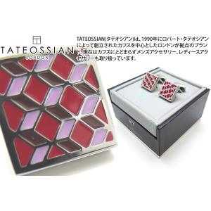 ブランド アクセサリー TATEOSSIAN タテオシアン ジオメトリックエナメルカフス（レッド）（ブランド カフリンクス） 父の日｜cufflink