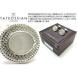 ブランド アクセサリー TATEOSSIAN タテオシアン ケーブルオーバルシルバーカフス（ムーンストーン） カフスボタン カフリンクス 父の日｜cufflink