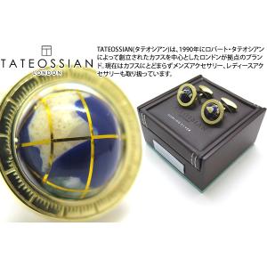 ブランド アクセサリー TATEOSSIAN タテオシアン 地球儀 モザイク シルバー カフス（イエローゴールド）カフスボタン カフリンクス 父の日｜cufflink