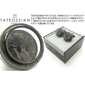 ブランド アクセサリー TATEOSSIAN タテオシアン パノラマ メテオライト カフス（ガンメタル&メテオライト）カフスボタン カフリンクス 隕石 父の日｜cufflink