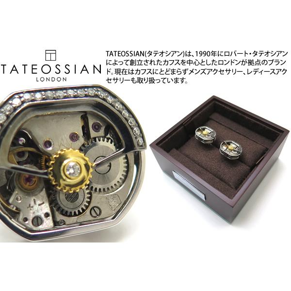 ブランド アクセサリー TATEOSSIAN ダイヤモンド トノー スケルトン シルバー カフス（ホ...