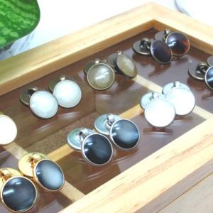 メンズ アクセサリー フレックスダブルフェイスカフス 11.5mm（カフスボタン カフリンクス）クリ...