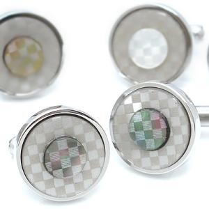 メンズ アクセサリー シェルスカッコカフス（カフスボタン カフリンクス） Basic 5000 クリ...