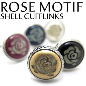 メンズ アクセサリー シェルローズカフス（カフスボタン カフリンクス) Value 3500 クリス...