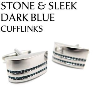 メンズ アクセサリー Value 3500 ストーン＆スリーク カフス（ダークブルー）カフスボタン ...