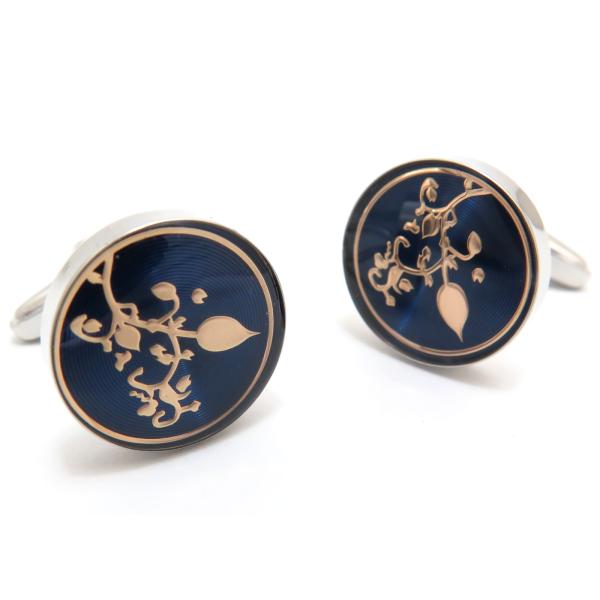 メンズ アクセサリー Value 3500 サーキュラー ピクチャー カフス（植物）カフスボタン カ...