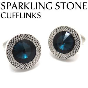 メンズ アクセサリー Basic 5000 スパークリング ストーン カフス カフスボタン カフリン...