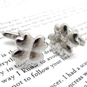 メンズ アクセサリー Simple 2500 クローバー カフス カフスボタン カフリンクス 四葉 ...