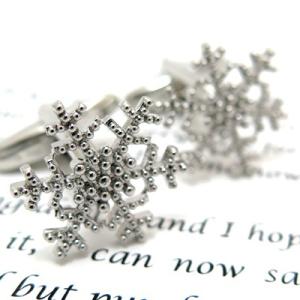 メンズ アクセサリー Simple 2500 スノークリスタル カフス カフスボタン カフリンクス ...