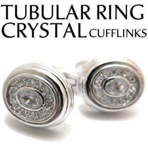 メンズ アクセサリー Basic 5000 チューブ ラーリング クリスタルカフス カフスボタン カ...