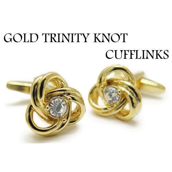 メンズ アクセサリー Value 3500 ゴールドトリニティ結カフス カフスボタン カフリンクス ...