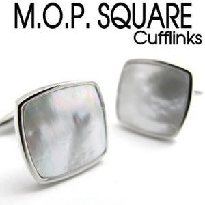 メンズ アクセサリー Value 3500 白蝶貝 スクウェア カフス カフスボタン カフリンクス ...
