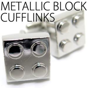 メンズ アクセサリー メタリックブロックカフス（カフスボタン カフリンクス) Value 3500 ...
