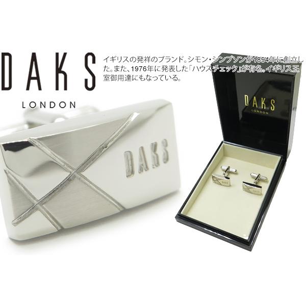 ブランド アクセサリー DAKS ダックス ニュアンス パターン レクタングル カフス カフスボタン...