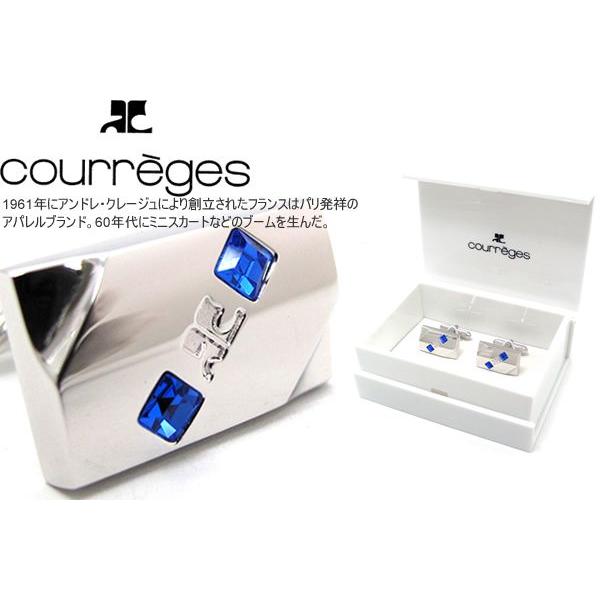 ブランド アクセサリー courreges クレージュ ブルーツードットカフス（カフスボタン カフリ...