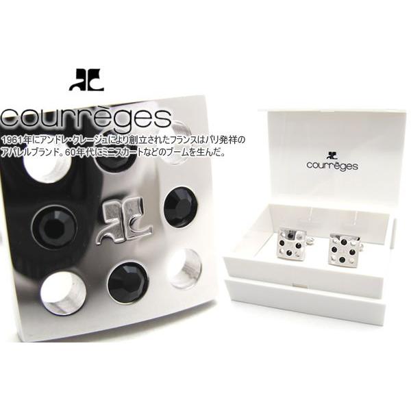 ブランド アクセサリー courreges クレージュ ホール&amp;クリスタルガラスカフス（カフスボタン...