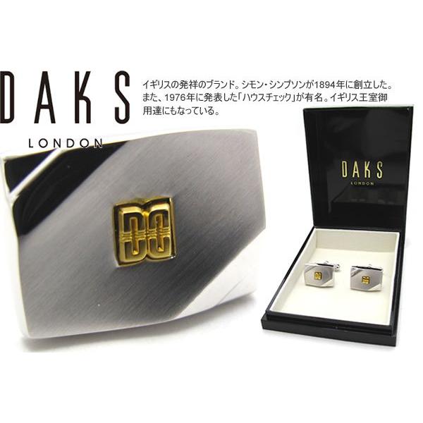 ブランド アクセサリー DAKS ダックス ワンポイントロゴカフス（カフスボタン カフリンクス）クリ...