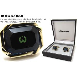 ブランド アクセサリー mila schon ミラ・ショーン 八角形ネイビー